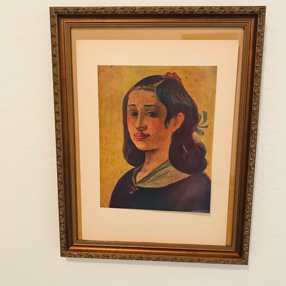 Paul Gauguin The Artist’s Mother Colorplate from Masterpieces of French Painting